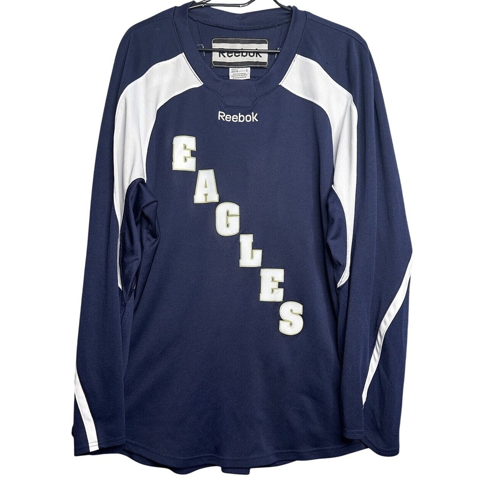 Vintage Reebok Eagles Football  Jersey Shirt L Navy Blue NFL‎